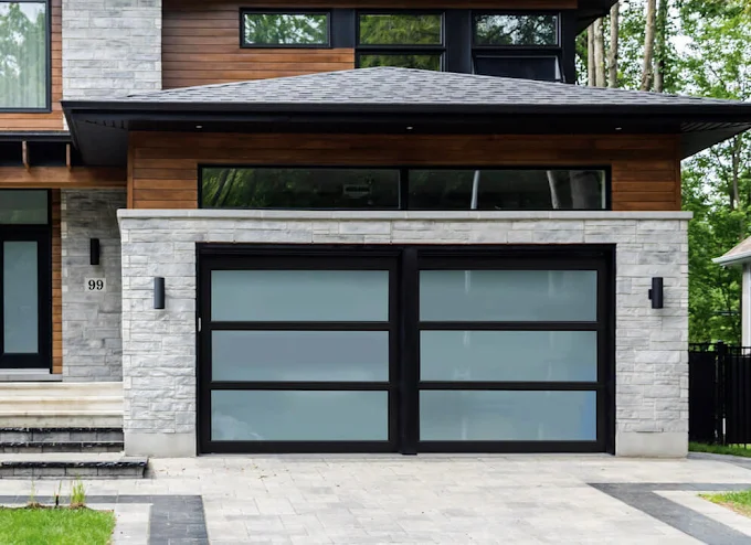 american overhead garage door repair - residential premium glass garage door